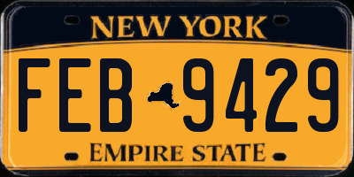 NY license plate FEB9429