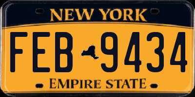 NY license plate FEB9434