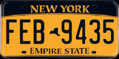 NY license plate FEB9435