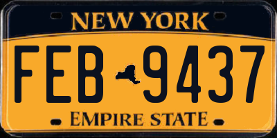 NY license plate FEB9437