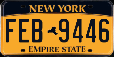 NY license plate FEB9446