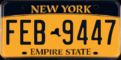 NY license plate FEB9447