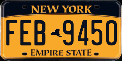 NY license plate FEB9450
