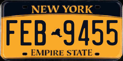 NY license plate FEB9455