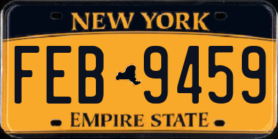NY license plate FEB9459
