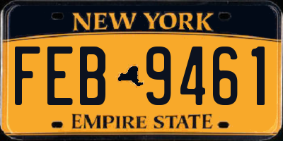 NY license plate FEB9461