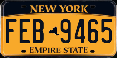 NY license plate FEB9465