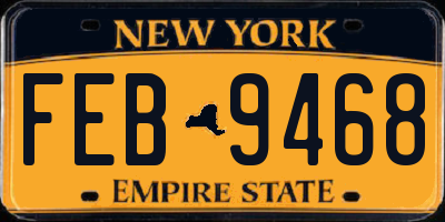 NY license plate FEB9468