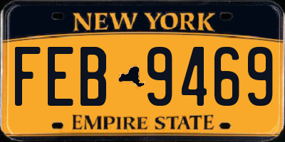 NY license plate FEB9469
