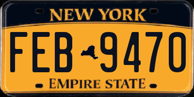 NY license plate FEB9470