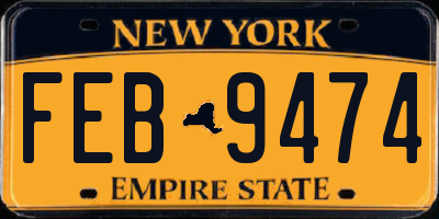 NY license plate FEB9474
