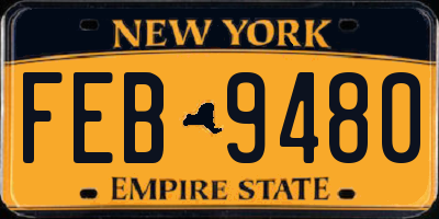 NY license plate FEB9480