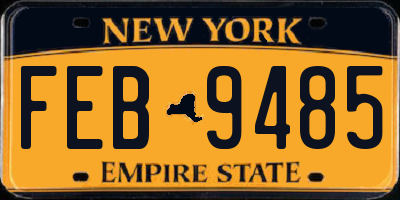 NY license plate FEB9485