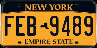 NY license plate FEB9489