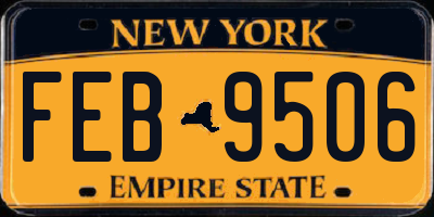 NY license plate FEB9506