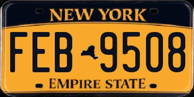 NY license plate FEB9508