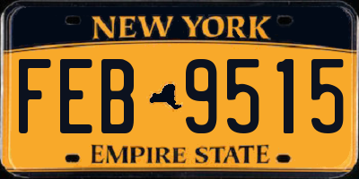 NY license plate FEB9515