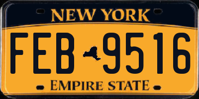 NY license plate FEB9516