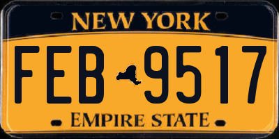 NY license plate FEB9517