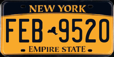 NY license plate FEB9520
