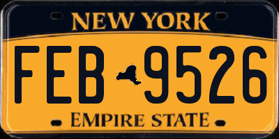 NY license plate FEB9526