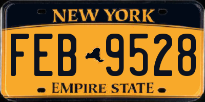 NY license plate FEB9528