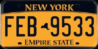 NY license plate FEB9533