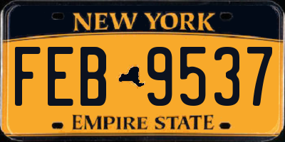 NY license plate FEB9537