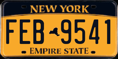 NY license plate FEB9541