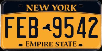 NY license plate FEB9542