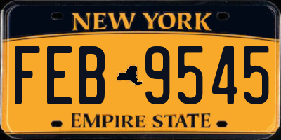NY license plate FEB9545