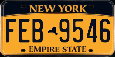 NY license plate FEB9546