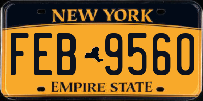 NY license plate FEB9560