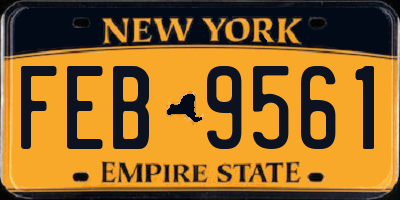 NY license plate FEB9561