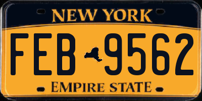 NY license plate FEB9562