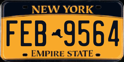 NY license plate FEB9564