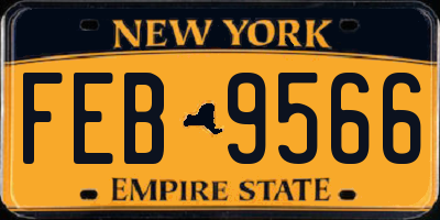 NY license plate FEB9566