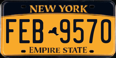 NY license plate FEB9570
