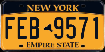 NY license plate FEB9571