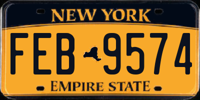NY license plate FEB9574