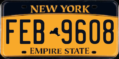 NY license plate FEB9608