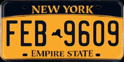 NY license plate FEB9609
