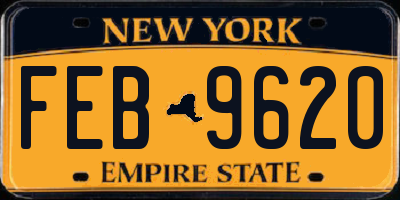 NY license plate FEB9620