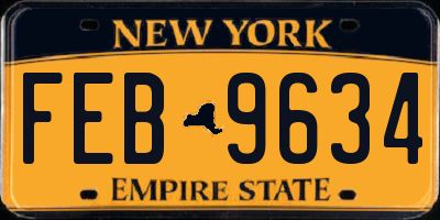 NY license plate FEB9634