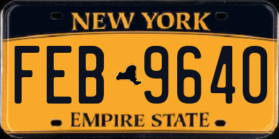 NY license plate FEB9640