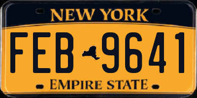 NY license plate FEB9641