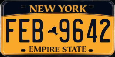NY license plate FEB9642