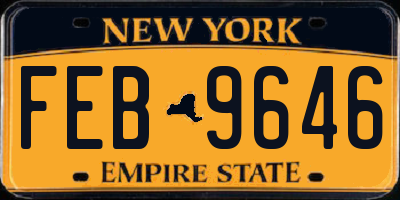NY license plate FEB9646