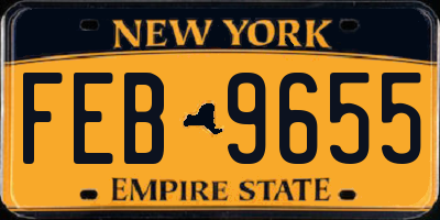 NY license plate FEB9655