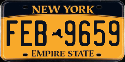 NY license plate FEB9659